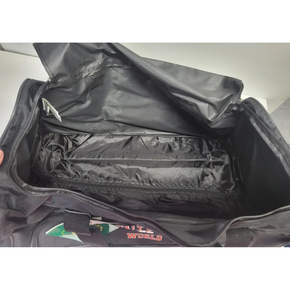 Walt Disney World Mickey Mouse 1971 Black Rolling Duffel Bag Travel Luggage‎ NWT